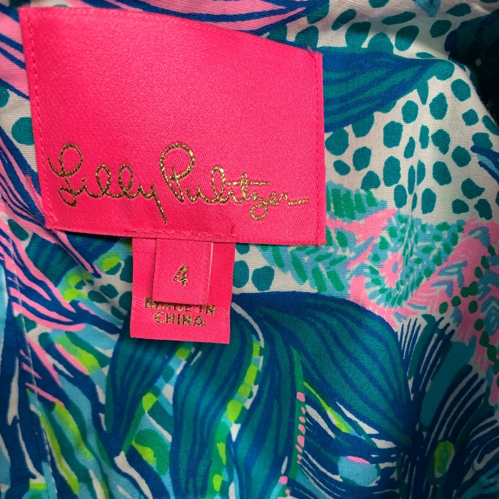 NWOT Lilly Pulitzer Mila Botanical Holiday in the Sun Dress Size 4 - Picture 2 of 7